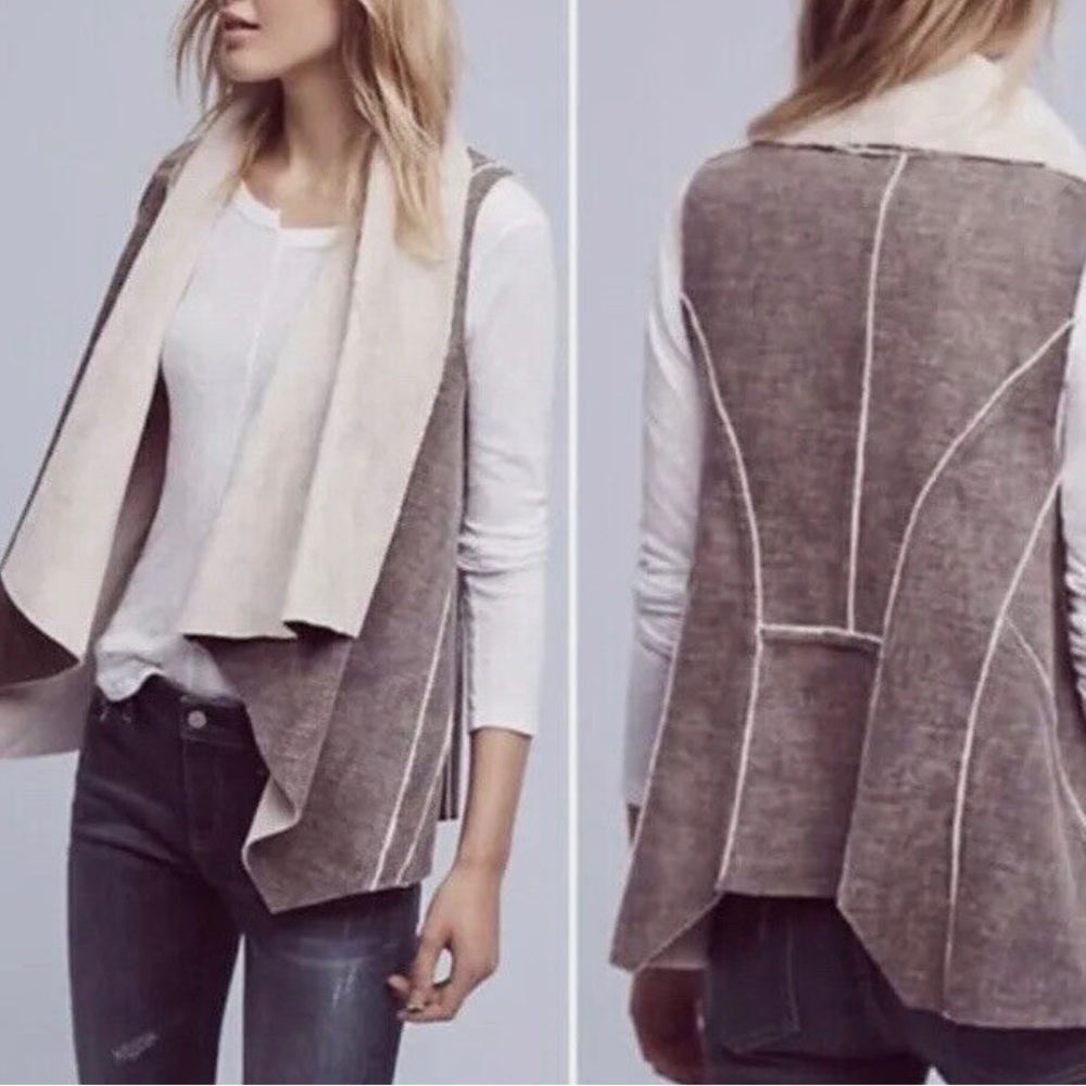 Amadi Grey Sherpa Vest
